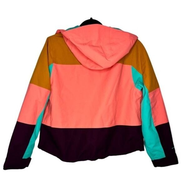 NWT Eddie Bauer x Karla Waterproof Colorblock Jacket, Pink/Orange, Size Small - Picture 5 of 10